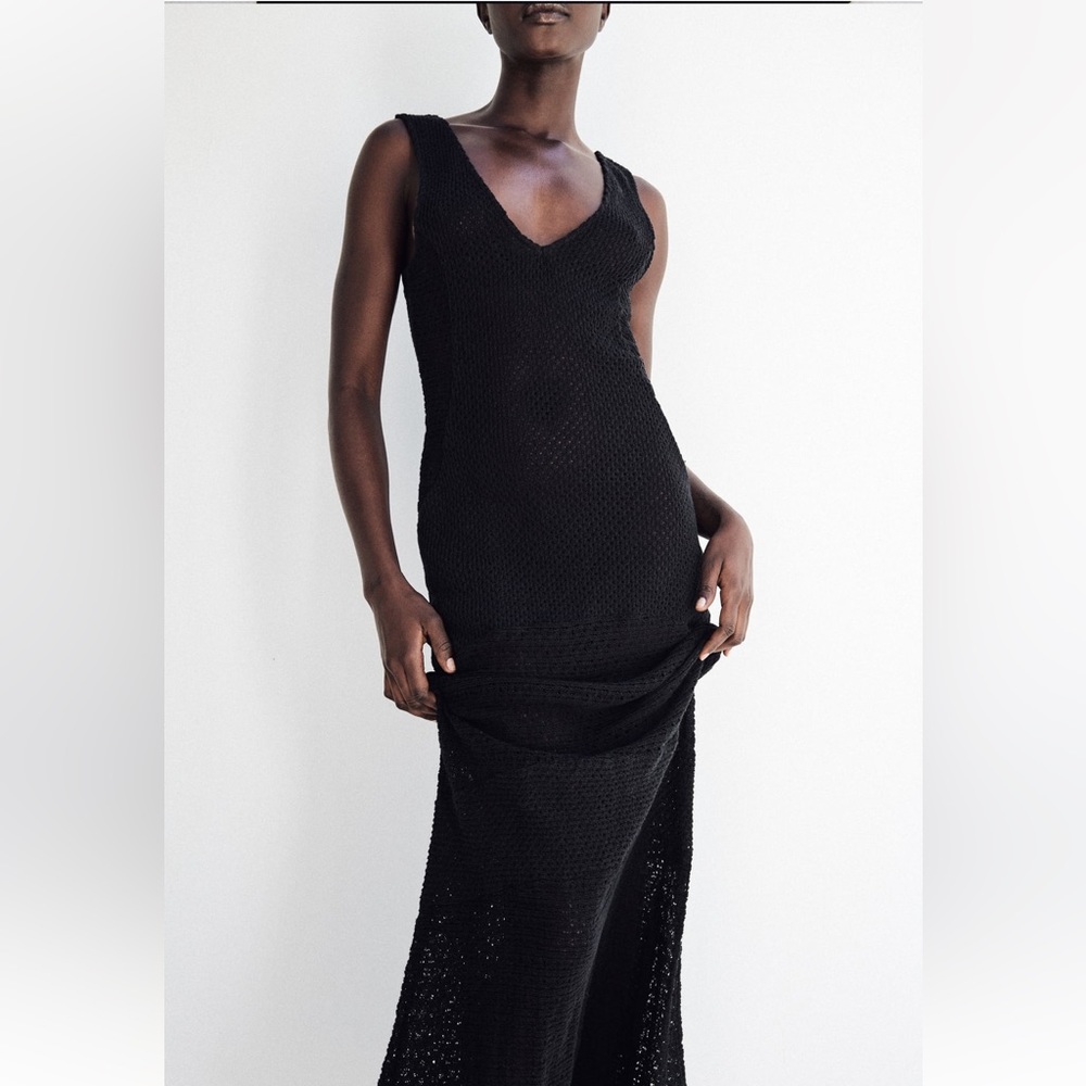 Zara long v neck dress
